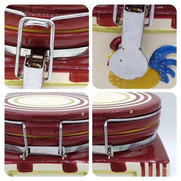 MSRF Inc Rooster Chicken Country Kitchen Ceramic Canister Vintage - Picture 8 of 12